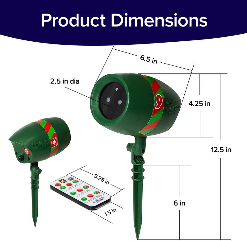 Star Shower Ultra 9 Outdoor Christmas Laser Holiday Projector with Remote, 2 Pack, w/ 9 Unique Patterns, Showers Home w/Thousands of Lights, 3 Color Combinations, Up to 3200 Sq Ft - Image 4